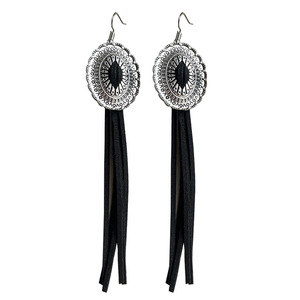 Boucles d'oreilles en faux cuir tempérament personnalité créative Vintage longues boucles d'oreilles gland en cuir pour femmes Uionen 869 - Product Image 4