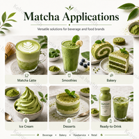 Poudre de Matcha en vrac, thé vert Matcha en boîte de 30g avec étiquettes privées, vente en gros de thé Matcha