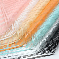 Papier d'emballage pour bouquet de fleurs à motif de points de style coréen, PE recyclable, écologique, semi-transparent, imperméable