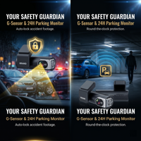Caméra embarquée intelligente 4K GPS 2CH avec enregistrement vidéo, Wifi, DVR de voiture, capteur G haute sensibilité pour véhicules
