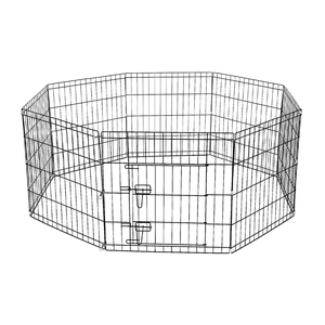 Corralito para mascotas, cercado clásico sólido para mascotas, animales pequeños, perro de Metal transpirable, botón para deportes al aire libre, cerca plegable para perros - Product Image 1