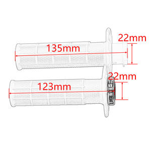 ด้ามจับรถจักรยานยนต์ประสิทธิภาพสูงสำหรับรถมอเตอร์ไซค์แบบสตรีท รูปทรงตามหลักสรีรศาสตร์ ทนทานต่อการสึกหรอ ผลิตจากยางผสมลายเพชร สำหรับการดัดแปลง - Product Image 5