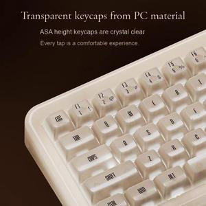 68-Key nhựa RGB đèn nền bàn phím cơ khí Ba chế độ không dây với hỗ trợ trao đổi nóng tổng thể thiết kế đầy màu sắc - Product Image 5