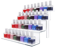Rehausseur de marche en acrylique personnalisé transparent Rehausseur d'étagère à 4 marches pour comptoir
