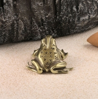 Mini grenouille en laiton antique ornements grenouille jouets artisanat en métal