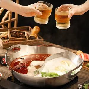 Трехслойная посуда из нержавеющей стали, суп с двойным вкусом, китайский горячий горшок, кастрюля для запекания, кастрюля для сябу-шабу - Product Image 3