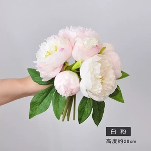 Bouquet de pivoines artificielles Xinyuan, arrangement floral en soie pour la décoration de la maison et des mariages, style Instagram - Product Image 4