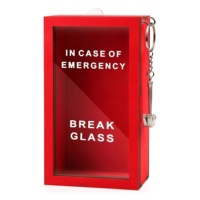 Cadeau farfelu : Boîte d'urgence en bois avec marteau – Blague amusante pour les amis