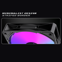 Lovingcool Gaming PC Case Ventilateur de refroidissement ARGB Miroir Design Armoire de bureau Refroidisseur Ventilateur Gaming PC 120 mm Ventilateur de refroidissement à l'air pour PC