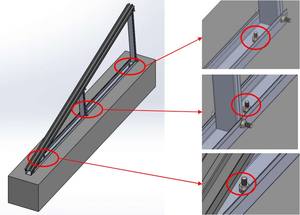 Flat Roof Triangle Solar StructureソーラーパネルクランプRoof Mount Solar Power Plant Rack Aluminium Tracker Support Clamp N7 + C7 - Product Image 4
