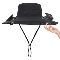 Chapeaux de soleil en nylon en gros avec ventilateurs pour hommes et femmes, chapeau de pêche rafraîchissant d'été avec ventilateurs pour la randonnée, le camping, la chasse FAN CAP