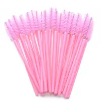 Eyelash Brush with Pink Handle Eyelashes Disposable Mascara Stick Eyelash Extension Brush
