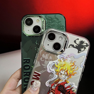 Anime Cartoon lusso antiurto placcato custodie per telefono per <span class=keywords><strong>iPhone</strong></span> 16 15 14 <span class=keywords><strong>11</strong></span> <span class=keywords><strong>Pro</strong></span> Max PC cover per cellulare - Product Image 5