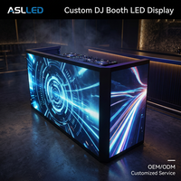 Layar LED Booth DJ Indoor ASLLED P3.91 Kecerahan 2500cd Garansi 3 Tahun Full Color Terlihat di Bawah Sinar Matahari untuk Periklanan