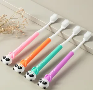 New Arrival Popular Style Oem / Customized Cartoon Cute Panda Toothbrush Super Soft Toothbrush for Kids