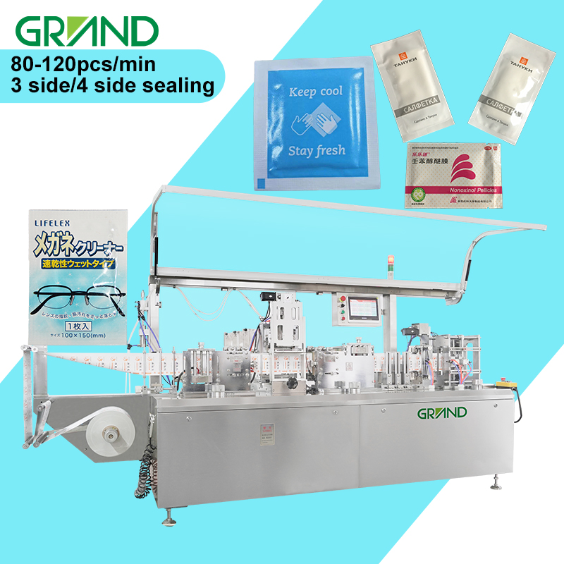VPD-250 один Саше машина для изготовления влажных салфеток автоматический дезинфицирующий салфеток упаковочная машина
