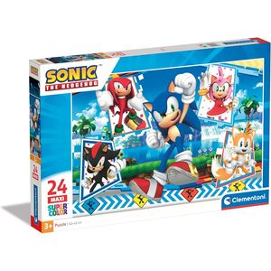 CLEMENTONI SUPERCOLOR - Puzzle SONIC da 24 Pezzi - Product Image 1