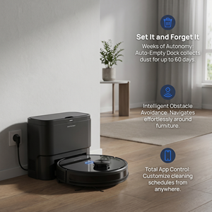 Robot Limpiador Doméstico QX-8D, Aspiradora Robótica Inteligente con LÁSER, Limpiador de Pisos, Filtro HEPA - Product Image 3
