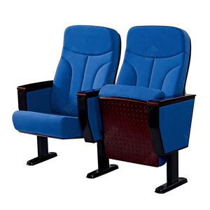 Silla de Teatro Manwa Expo HB670 Azul Palo de Rosa con Reposabrazos para Uso en Auditorios y Escuelas - Product Image 4