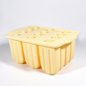 Eco-Friendly 12-Cavity <b>Silicone</b> Ice Cream Popsicle Mold Easy-to-Release Lid Cube Shape for Ice Cube Tray Food Preparation <b>Tools</b> - Product Image 5