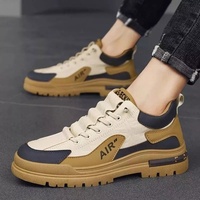 Chaussures Décontractées Tendance pour Hommes, Respirantes et à la Mode, Modèle Board avec Fermeture à Lacets, Doublure en Maille pour la Saison d'Automne