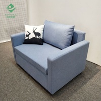 Chaise de canapé simple de conception simple rembourrée fauteuil de canapé de transformation en tissu de lin de loisirs
