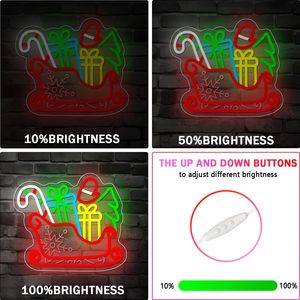 Lumière décorative LED néon en forme de traîneau de Noël pour intérieur, mur, fenêtre, enseigne de magasin, lumière d'ambiance 5V 12V - Product Image 3