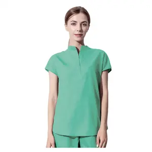 Personalizza l'uniforme ospedaliera dell'uniforme sanitaria di alta qualità uniforme infermieristica dell'operaio ospedaliero del cotone