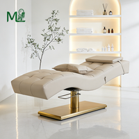 Nouveau Lit de Beauté Électrique en Forme de S Doré pour Cils, Table de Massage Tatouage Courbée Ajustable pour Salon, Spa et Soins du Visage