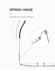 إطار أنيق للنظارات النسائية والقطط نظارات بإطار معدني نظارات مضادة للضوء الأزرق إطارات بصرية - Product Image 3