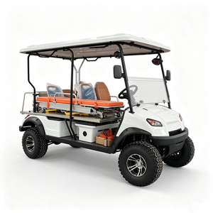 Electric 4 Wheel Medical Emergency Transport Golf <b>Cart</b> With <b>Foldable</b> Stretcher - Product Image 2