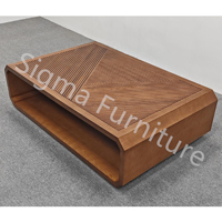 Sigma Mobilier de salon moderne au design minimaliste Table basse rectangulaire en bois massif pour salon et bureau