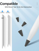 MoKo ISO BSCI Factory Outlet 10 Packs Pen Pencil Tips Cover Anti Slip Silicone Protective Case for Apple Pencil 1st 2nd