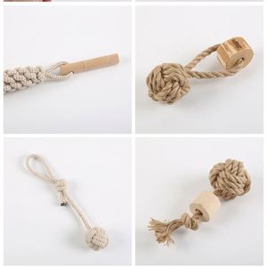 Jouets en corde pour chiens agressifs, jouets en chanvre tressés à la main pour l'entraînement, jouets interactifs pour la dentition des chiens, cordes de jeu robustes à tirer - Product Image 4