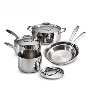 Ensemble de casseroles <span class=keywords><strong>Lechen</strong></span> Modern 5 pièces en acier inoxydable à double fond extra épais, compatible lave-vaisselle, écologique, 16-28 cm - Product Image 5