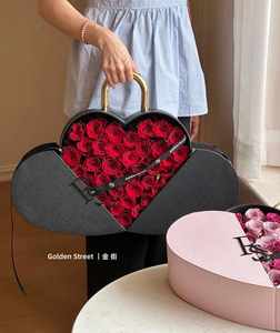 2023 New Arrival Heart Shape Gift <b>Box</b> Romance Sweetness Rose Flower <b>Box</b> with Locker for Valentine's Day - Product Image 6