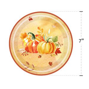 Harvest Festival Pumpkin Party Supplies Paper <b>Plates</b> Cups Napkins Utensils <b>Disposable</b> Tableware Set Thanksgiving Decorations - Product Image 3