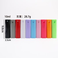 En stock, vente en gros, flacon pulvérisateur de parfum rechargeable pas cher, 10 ml, flacon pulvérisateur en plastique pour alcool