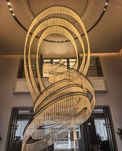 Lámpara de Araña de Lujo de Cristal y Acrílico con LED, Diseño Moderno Personalizado, Decoración Interior para Vestíbulo de Hotel, Villa, Escalera, Salón de Banquetes - Product Image 4