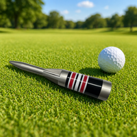 Outil de réparation de divots de golf en métal personnalisé, multicolore et rayé, pour accessoires de parcours de golf