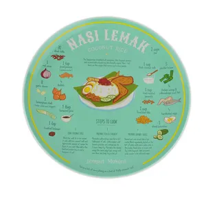 Melamine Portion Plate Custom Design Round Kids Melamine Portion Plate Food Grade Diet Nutrition Plate Low MOQ Wholesale For Dinner Dishes