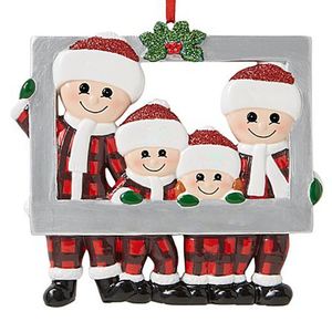 Resin Christmas <b>Family</b> Photo Frame Hanging <b>Ornament</b> Creative Cute Xmas Tree Pendant Holiday Home Decoration Figure - Product Image 4