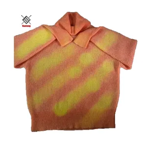 High Quality Fashion Custom Turn-down Collar Long Sleeve Knit Thermochromic Sweater