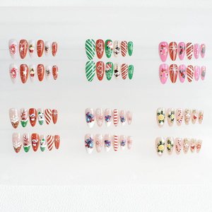 Gran oferta, conjunto <span class=keywords><strong>de</strong></span> <span class=keywords><strong>uñas</strong></span> a presión con armadura <span class=keywords><strong>de</strong></span> moda <span class=keywords><strong>de</strong></span> Navidad, <span class=keywords><strong>Uñas</strong></span> postizas reutilizables <span class=keywords><strong>de</strong></span> lujo para fiesta, boda, directo <span class=keywords><strong>de</strong></span> fábrica - Product Image 3