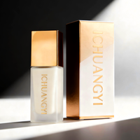 Maßgefertigte Luxuriöse Hochwertige Dickbodige Glas-Emulsionsflaschen Boxen 20ml 30ml 50ml 100ml Mattiert Transparent Quadratisch mit Pumpe