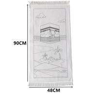 Tapis de prière islamique moderne en polyester pour enfants, à personnaliser soi-même, motif mosquée, pour la maison, Ramadan, vente en gros
