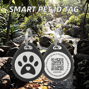 Sẵn Sàng Để Sử Dụng Đơn Giản Động Vật Paw In Mã QR Sang Trọng Bền Epoxy Pet Cat Dog Nhận Định Danh ID Tag Phong Cách Cổ Điển Trực Tiếp Nhà Cung Cấp - Product Image 2