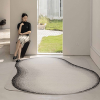 Tapis tissé à la machine en PET bouclé, résistant, imperméable et écologique pour salon, chambre, salle de bain, entrée