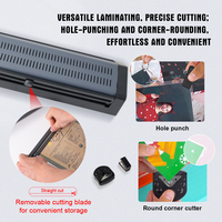 Plastifieuse 3-en-1 en Gros avec Perforateur et Arrondisseur d'Angles pour Formats A3 A4 A5 A6