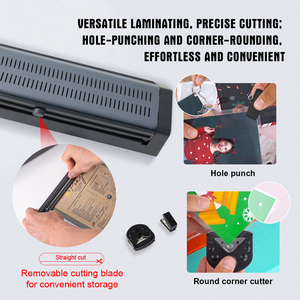 <span class=keywords><strong>Plastifieuse</strong></span> 3-en-1 en Gros avec Perforateur et Arrondisseur d'Angles pour Formats A3 A4 A5 <span class=keywords><strong>A6</strong></span> - Product Image 4